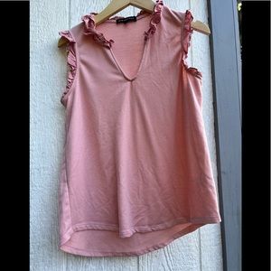 Gibson Look ruffle top